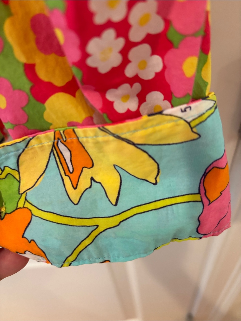 Lilly Pulitzer Pink, Yellow & Green Floral Button-Down Shirt - Picture 4 of 4